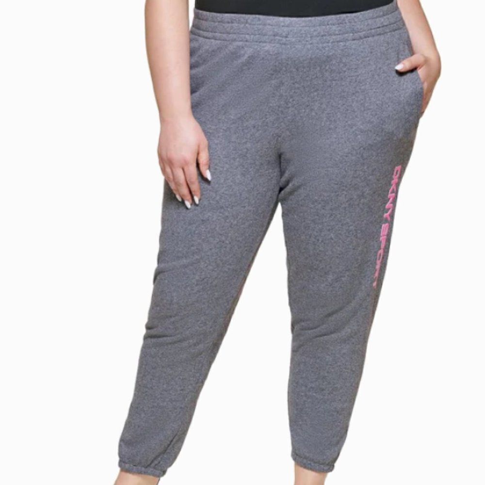 DKNY Sport Womens Logo High Rise Jogger Pants Size 2X